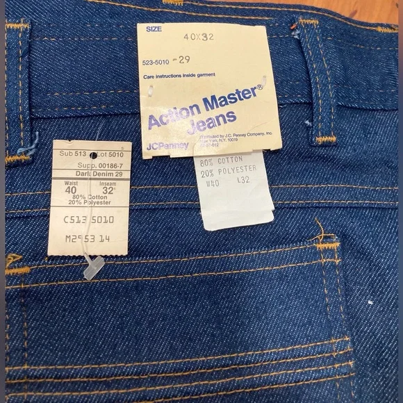 Vintage Deadstock JC Pennys Action Master Jeand 40x32